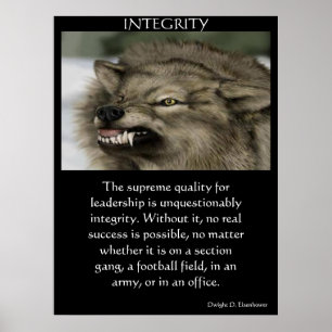 Poster Le loup INTEGRITY avec ses dents