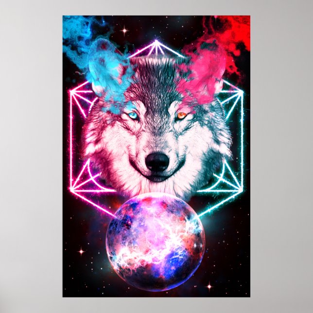 Poster Le loup mystique de l'espace (Devant)