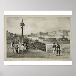 Poster Le Louvre, gravée par Auguste Bry (gravure)