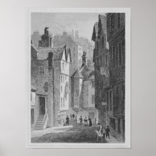 Poster Le lycée, Wynd, Edimbourg a gravé par