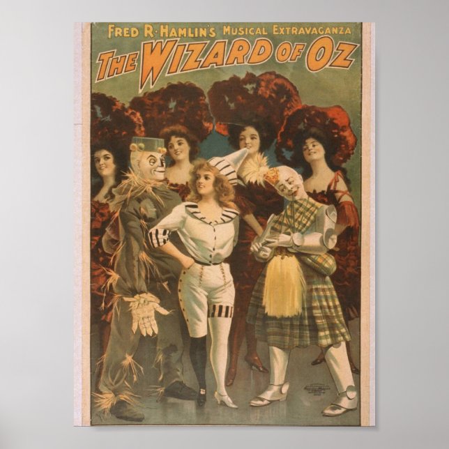 Poster Le magicien du théâtre rétro d'Oz (Devant)
