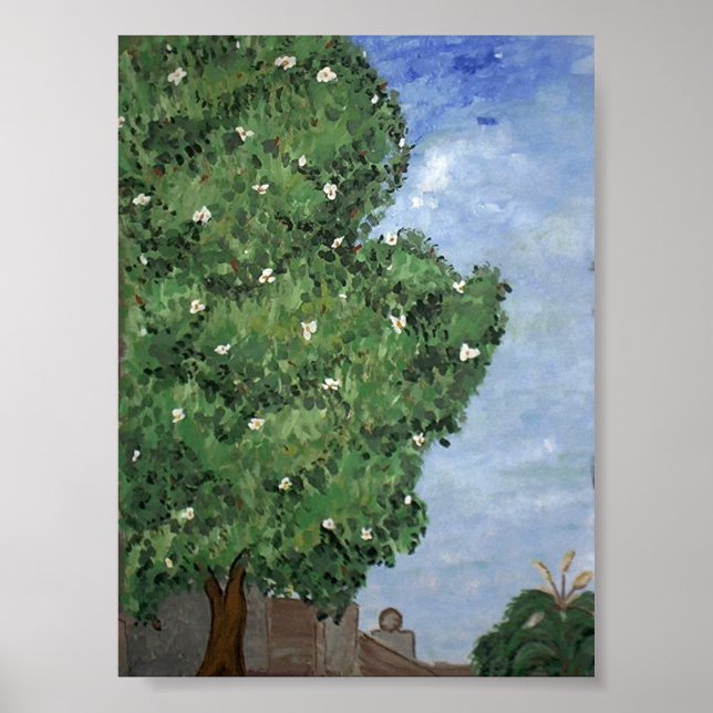 Poster Le Magnolia Tree Au Parc De La Ville (Devant)