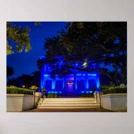Poster Le manoir du gouverneur du Texas Retour au bleu