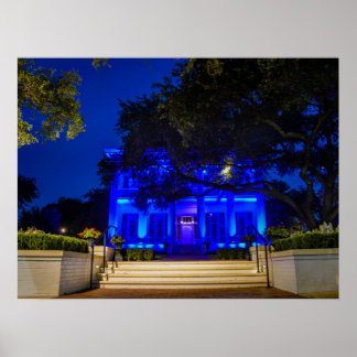 Poster Le manoir du gouverneur du Texas Retour au bleu