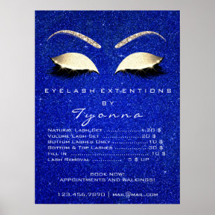 Poster Le maquilleur bleu d'or de marine fouette des