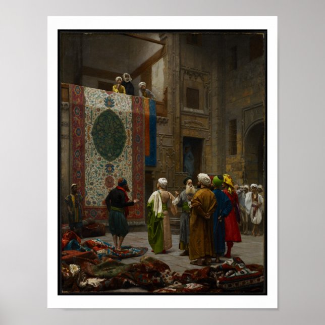 Poster Le marchand de tapis, c.1887 (huile sur toile) (Devant)