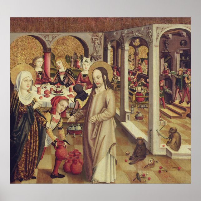 Poster Le mariage à Cana, c.1500 (Devant)