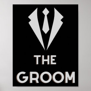 Poster Le Mariage de la partie Groom Squat Bachelor Fourn