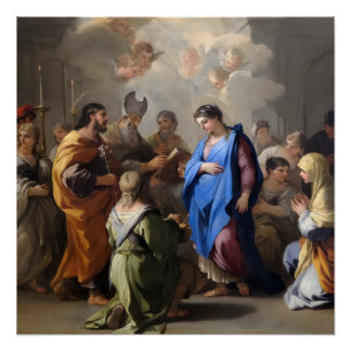 Poster Le Mariage de la Vierge de Luca Giordano
