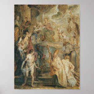 Poster Le mariage mystique de Sainte Catherine