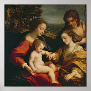 Poster Le mariage mystique de Sainte Catherine de