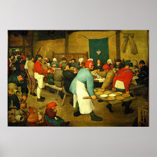 Poster Le Mariage paysan de Pieter Bruegel (1568)