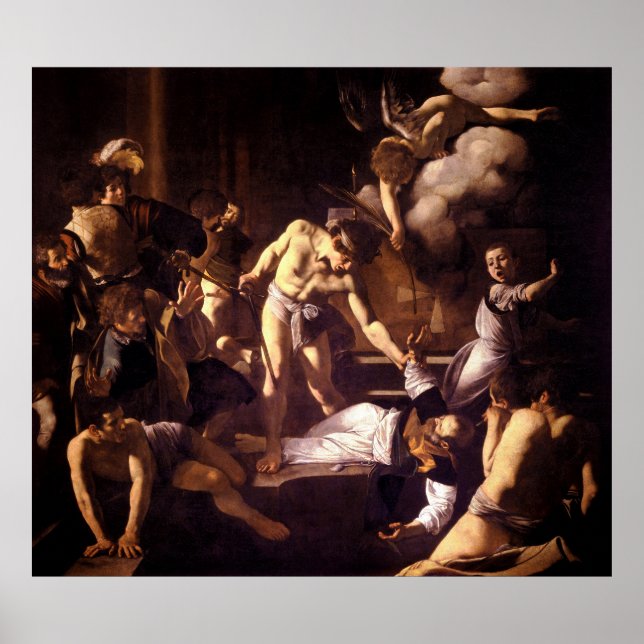 Poster Le Martyre de Saint Matthieu par Caravaggio 1600 (Devant)
