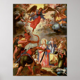 Poster Le martyre de Saint Ursula, début du XVIIe siècle