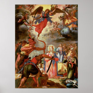 Poster Le martyre de Saint Ursula, début du XVIIe siècle