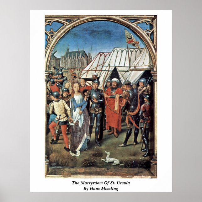 Poster Le Martyre De St. Ursula Par Hans Memling (Devant)