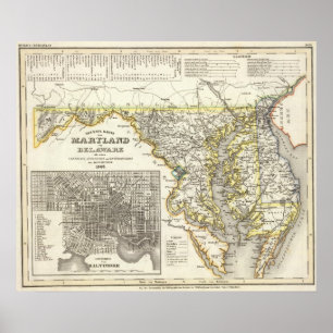 Poster Le Maryland, Delaware