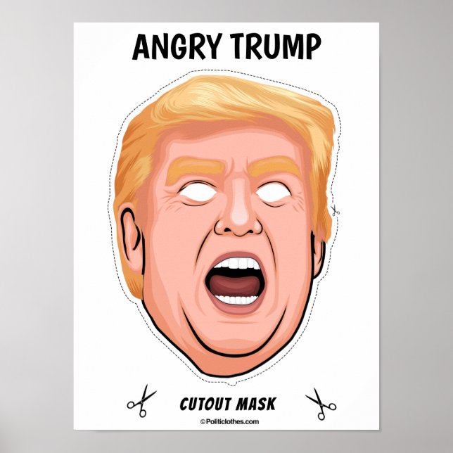 Poster Le masque d'Halloween Trump en colère (Devant)