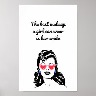 Poster Le meilleur maquillage qu'une fille puisse porter