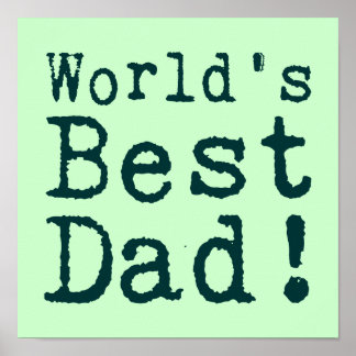 Poster Le meilleur papa du monde vert