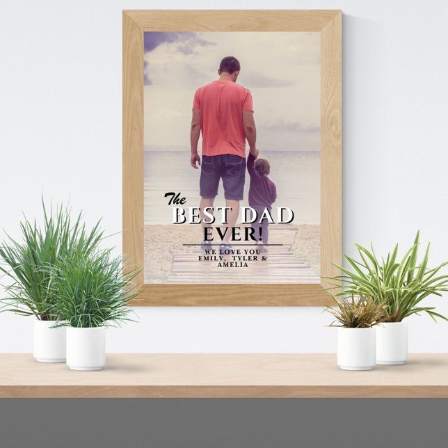 Poster Le meilleur papa jamais père`s Day Photo complète (Créateur téléchargé)