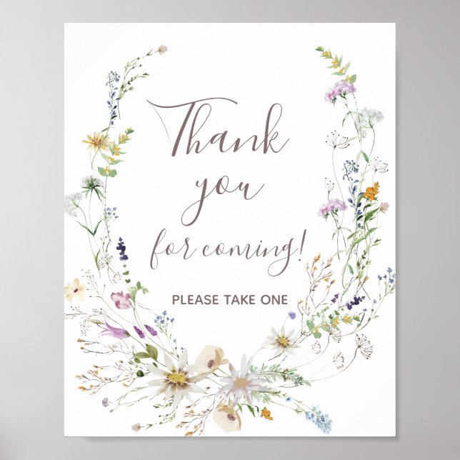 Poster Le Merci fleur sauvage pour la signature préférée (Devant)