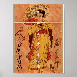 Poster Le MIKADO, "yum yum" rétro théâtre