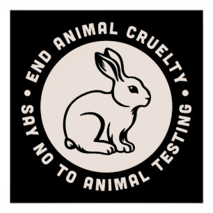 Poster Le militant des droits des animaux cite cruellemen