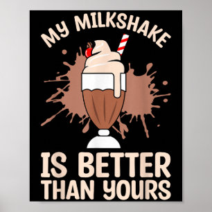 Poster Le Milkshake Est Mieux Le Chocolat Lait Alimentati