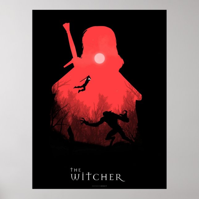 Poster Le minimaliste Witcher (Devant)