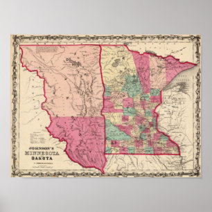 Poster Le Minnesota et le Dakota