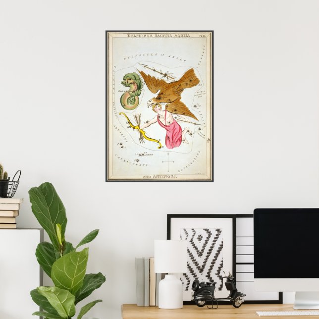 Poster Le miroir de l'Ukraine, la carte céleste de l'astr (Bureau à domicile)