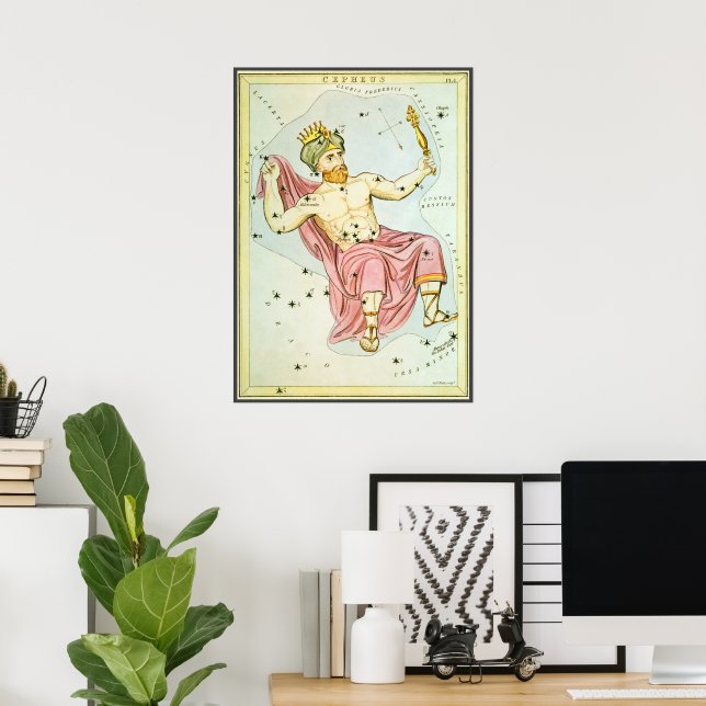 Poster Le miroir de l'Ukraine, la carte céleste de l'astr (Bureau à domicile)