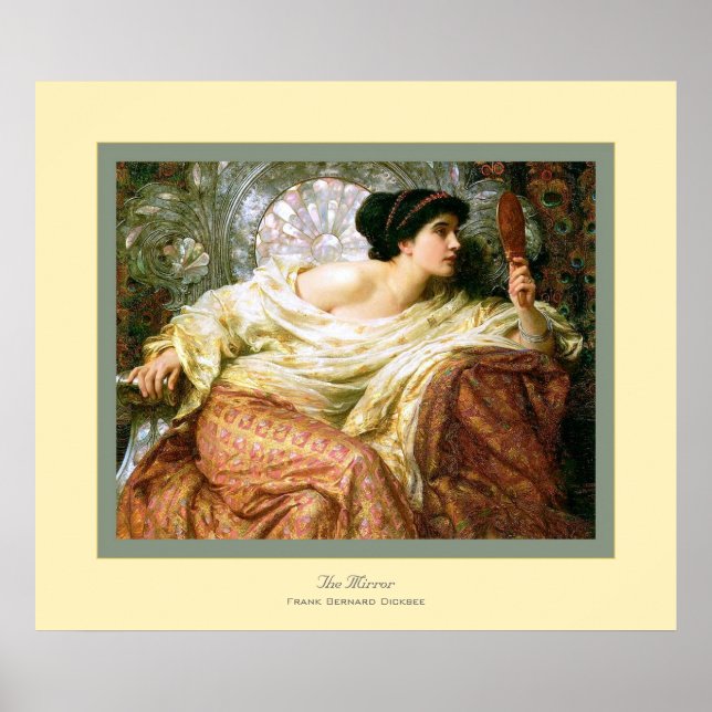 Poster Le miroir~ Frank Bernard Dicksee (Devant)