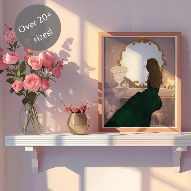 Poster Le Miroir II - Assis en pièce (Créateur téléchargé)