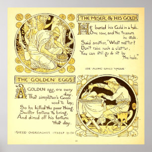 Poster Le Miser et sa Gold Walter Crane