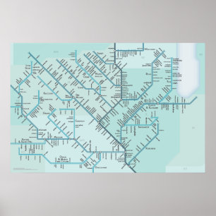 Poster Le Mississippi moyen 20" x 30"