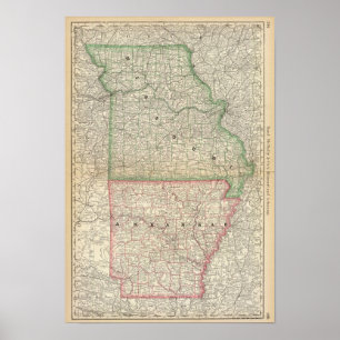 Poster Le Missouri et l'Arkansas