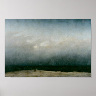 Poster Le moine au bord de la mer (Friedrich 1824)