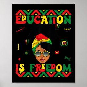 Poster Le Mois de l'Histoire Noire L'éducation est la lib