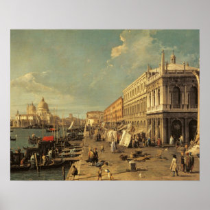 Poster Le Molo et le Zecca, Venise (huile sur la toile)