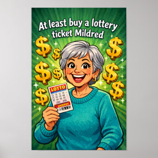 Poster Le moment de chance de Mildred à la loterie