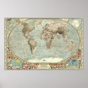 Poster Le monde - 1914