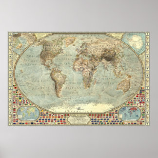 Poster Le monde - 1938