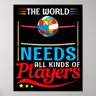 Poster Le monde a besoin de types de joueurs de volley-ba
