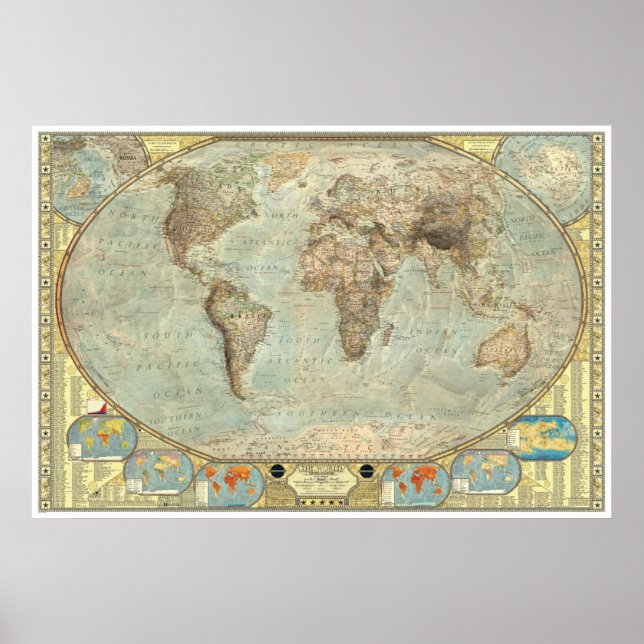 Poster Le monde - Changement climatique (Devant)