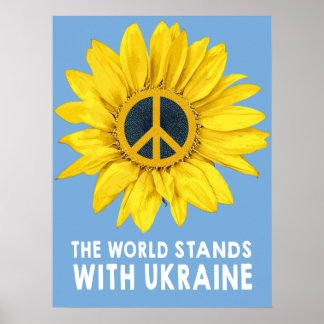 Poster Le Monde Est Avec L'Ukraine