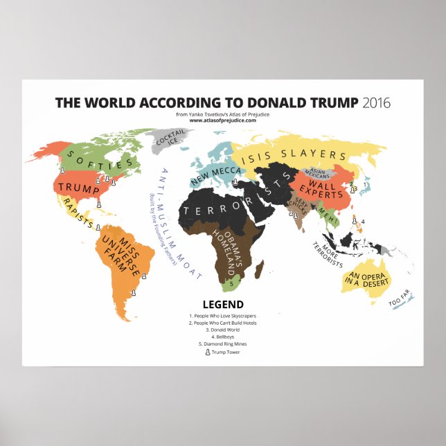 Poster Le monde selon Donald Trump (Devant)