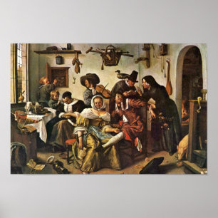 Poster Le Monde Topsy-Turvy Par Steen Jan (Meilleure Qual