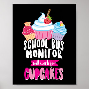 Poster Le Moniteur De Bus De L'École Fonctionnera Pour Le